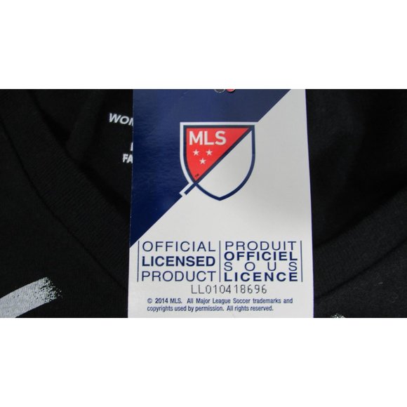 LOS ANGELES FC LAFC LA FC Black MAJESTIC MLS V-Neck Tee T-SHIRT WOMENS S *NEW* - Picture 5 of 9